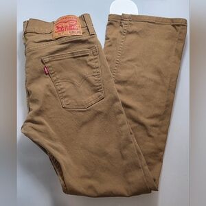 NWOT Mens Levis 513 Dark Khaki Jeans 30W 30L